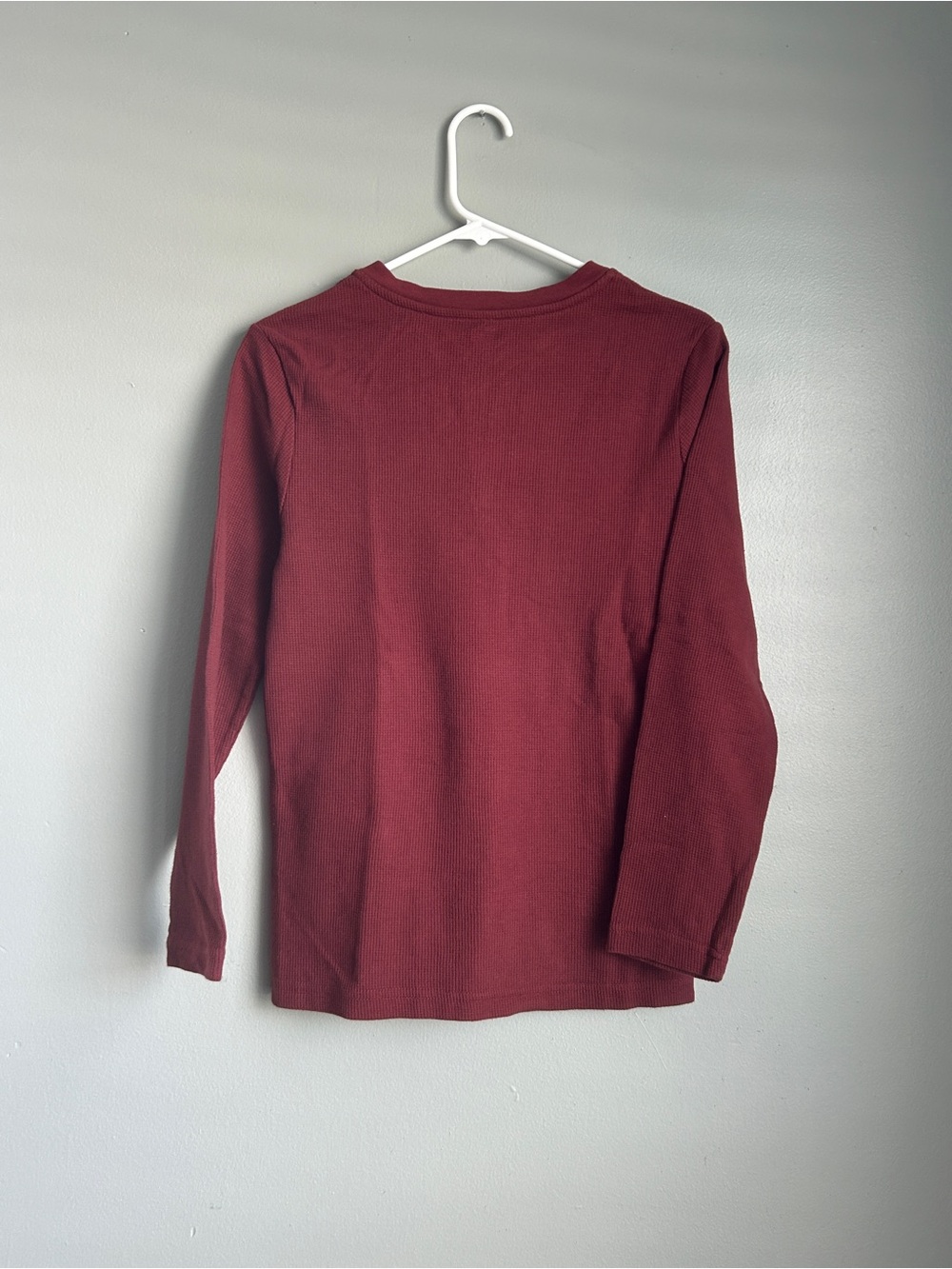 Levi's Ribbed Henley Top - Deep Red - Picture 3 of 3